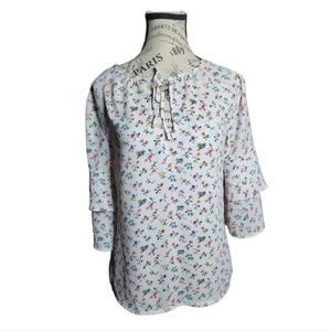 Gap Women's Floral Long Sleeve Blouse Top Size X-Small